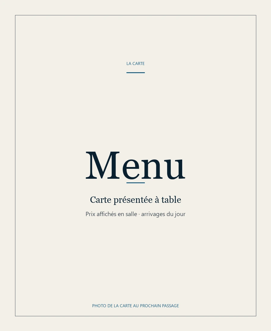 Carte VINI VINI Traiteur, photo de la carte au prochain passage